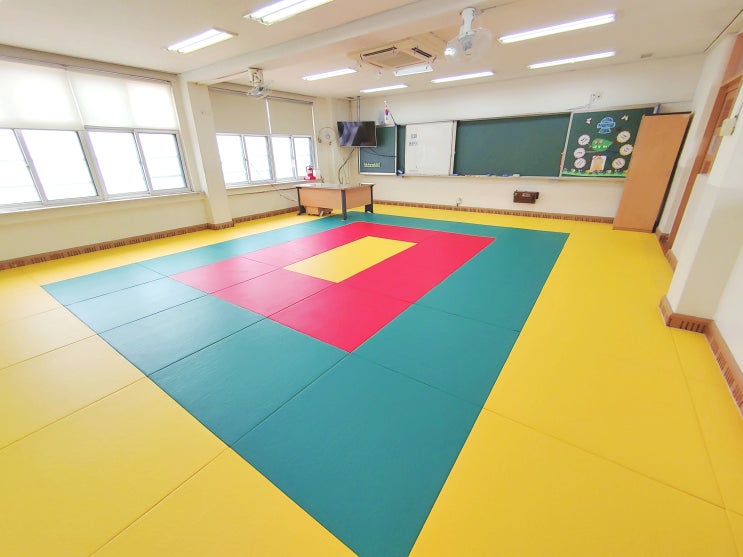  서울 중원초등학교 체육실 - 다오코리아 안전 바닥매트(다목적 스포츠 매트) 설치