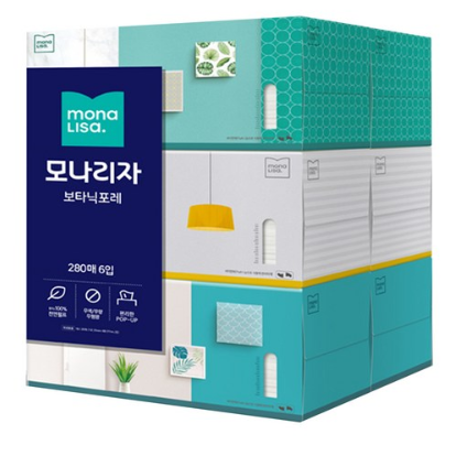 많이 팔린 모나리자 보타닉포레 미용티슈 280매, 5개, 6개입 좋아요 많이 팔린 모나리자 보타닉포레 미용티슈 280매, 5개, 6개입 좋아요