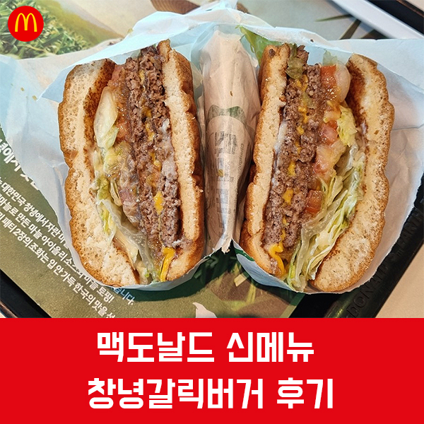 맥도날드 창녕갈릭버거 칼로리, 가격, 후기/ 달달한 마늘의 향이 매력적인 맥도날드 신메뉴