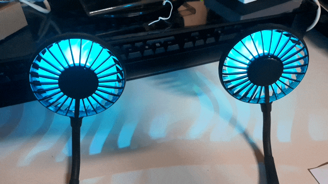 넥선풍기 LED 넥밴드 선풍기