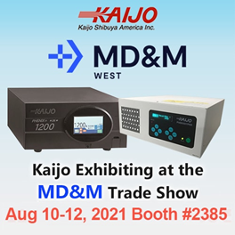  MD&M West 박람회에서 의료용 초음파 세정 시스템을 강조하는 카이죠(KAIJO)