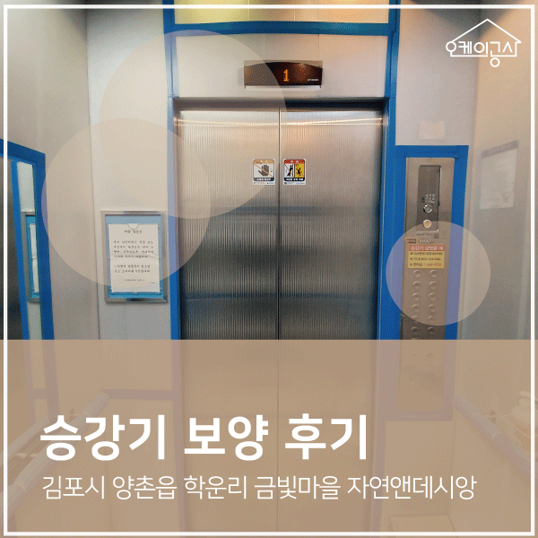  [승강기 보양 후기] 김포시 양촌읍 햇빛마을자연앤데시앙 아파트 엘리베이터 보양 | 오케이공사