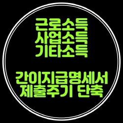  근로,기타소득 간이지급명세서 매월제출(소득세법164의3)