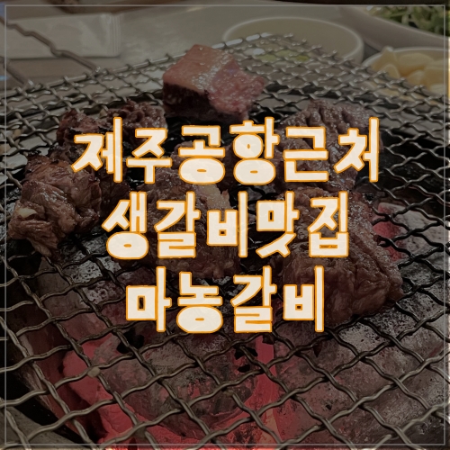 제주 마농갈비 마늘 양념이 곁들여진 마늘갈비