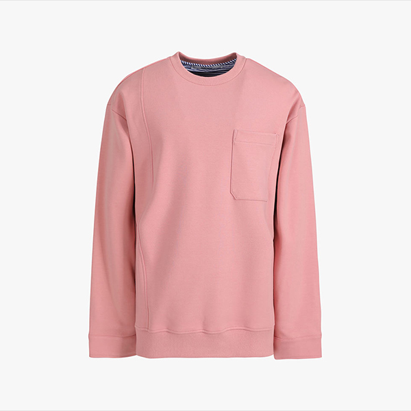 잘나가는 지오송지오 남성용 핑크 소매 배색 사이드지퍼 맨투맨 티셔츠 ZWS41871PN 추천해요