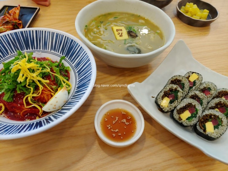  거제도 맛집 배말칼국수.김밥!!