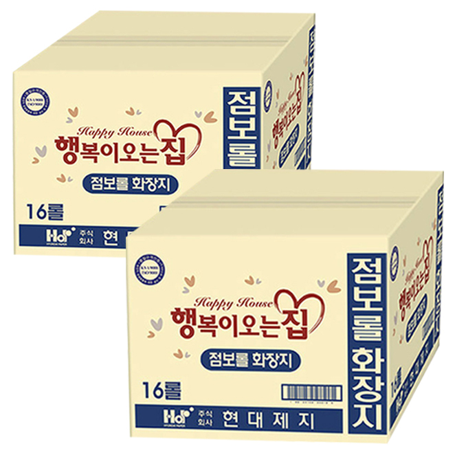 가성비갑 행복이오는집 점보롤 화장지 2겹 75m, 16롤, 2박스 좋아요 가성비갑 행복이오는집 점보롤 화장지 2겹 75m, 16롤, 2박스 좋아요