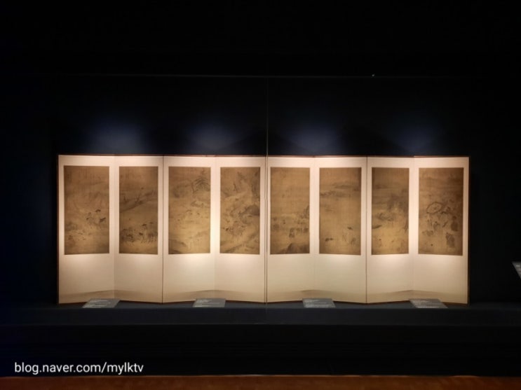  국립중앙박물관 National Museum of Korea 2층 서화관: 김홍도의 행려풍속도 병풍: 장황