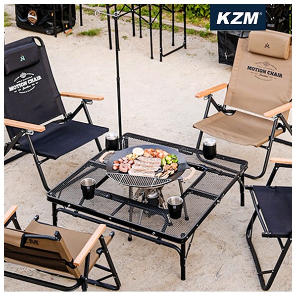  선호도 좋은 카즈미- 아이언 메쉬 화로대 테이블2 +캐리백 /바비큐 테이블/BBQ테이블, 카즈미 아이언 메쉬 화로대 테이블2 추천해요