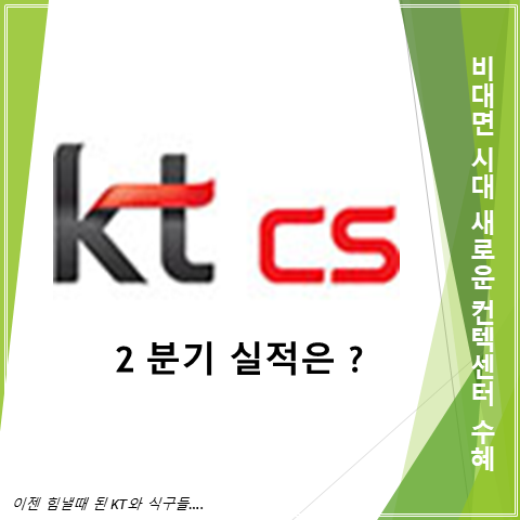  비대면 시대 새로운 컨택 센터 수혜주 KTcs 2분기 실적 배당 그리고 주가 총정리