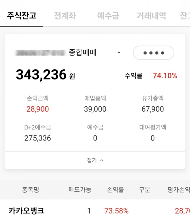 푼돈목돈/ 카카오뱅크 공모주 청약, 상장 결과와 매도.