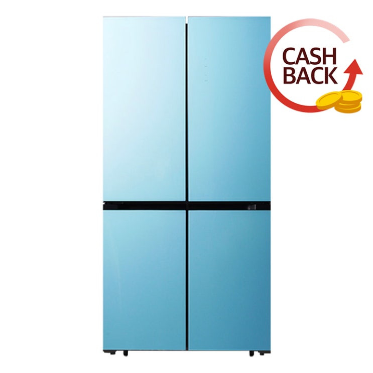 인지도 있는 캐리어 클라윈드 파스텔 4도어 냉장고 CRFS-N566MFR 566L 방문설치 추천합니다