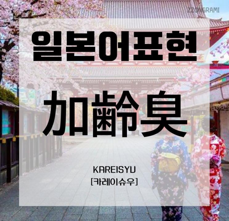  [일본어 공부] 일본어 표현 : 「加齢臭」