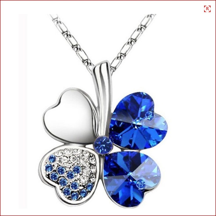 인기 많은 여자목걸이 네잎클로버 Four-leaf Clover Lucky Pendant 사파이어 +선물케이스 보증서 추천합니다 인기 많은 여자목걸이 네잎클로버 Four-leaf Clover Lucky Pendant 사파이어 +선물케이스 보증서 추천합니다