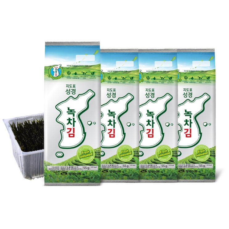 많이 찾는 성경식품 녹차 조각김, 55g, 4개 좋아요 많이 찾는 성경식품 녹차 조각김, 55g, 4개 좋아요