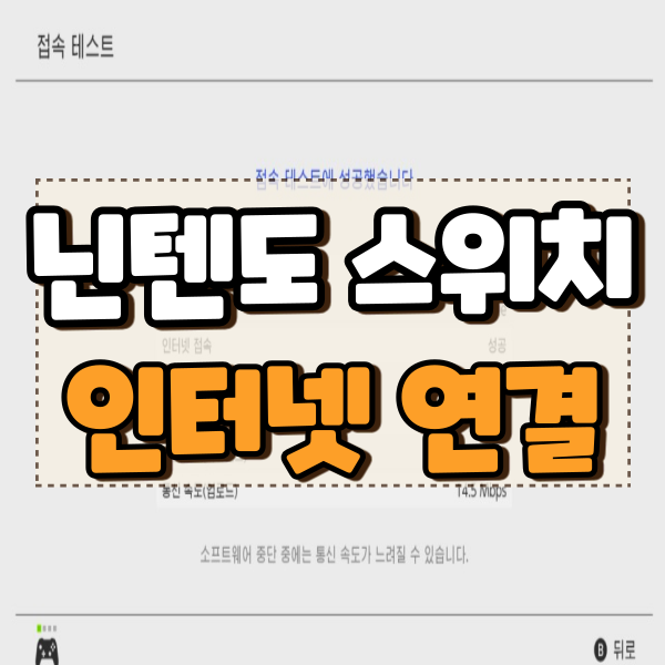  닌텐도 스위치 인터넷 연결 방법 정리
