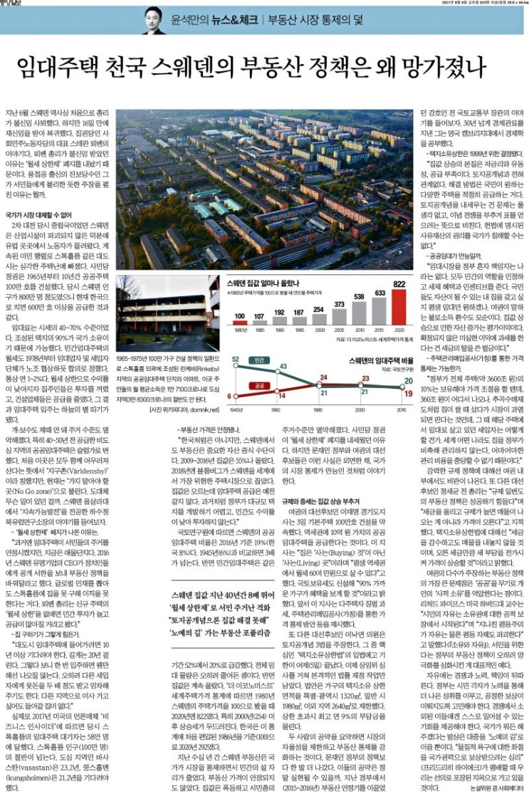  임대주택의 그늘, 스웨덴 사례에서 학습하다