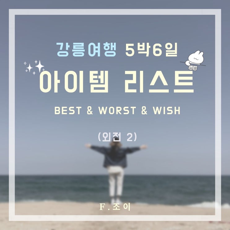  여행 외전 part2. 여행템 리스트 총정리