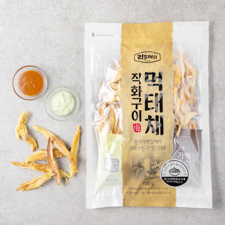 의외로 인기있는 리프레쉬 직화구이 먹태채 70g + 소스 15g x 2종, 1세트 추천해요