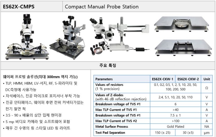  ESDEMC Compact manual probe station (ES62X-CMPS)