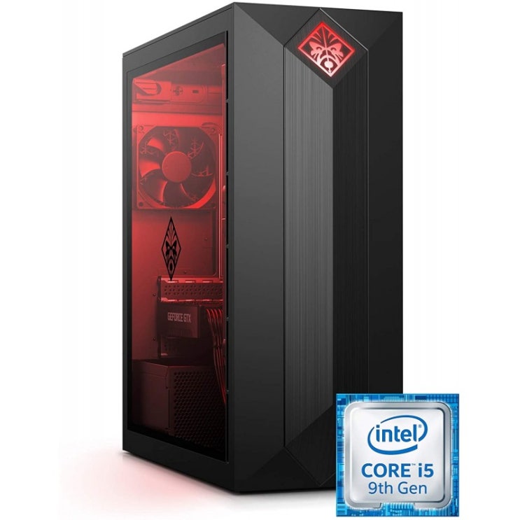 인기 급상승인 Omen by HP Obelisk 게임용 데스크탑 컴퓨터 Intel Core i5-9400F 프로세서 NVIDIA GeForce GTX 1660 6GB HyperX