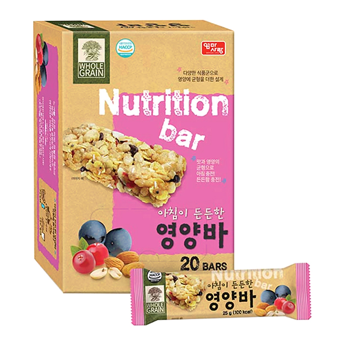 선호도 좋은 엄마사랑 아침이 든든한 시리얼 영양바, 25g, 20개입 추천합니다 선호도 좋은 엄마사랑 아침이 든든한 시리얼 영양바, 25g, 20개입 추천합니다