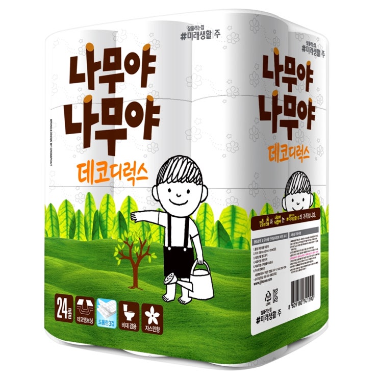 잘팔리는 나무야나무야 데코디럭스 3겹 25m x 24롤 롤화장지, 1개 ··· 잘팔리는 나무야나무야 데코디럭스 3겹 25m x 24롤 롤화장지, 1개 ···