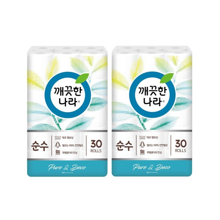 인지도 있는 깨끗한나라 순수 2겹 천연펄프 롤화장지 40m, 30롤, 2팩 좋아요 인지도 있는 깨끗한나라 순수 2겹 천연펄프 롤화장지 40m, 30롤, 2팩 좋아요