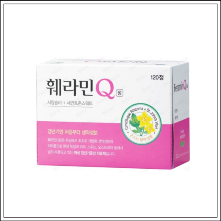  갱년기약 훼라민큐(훼라민Q), 성분/효능효과/먹는법/주의사항 알고 드세요~