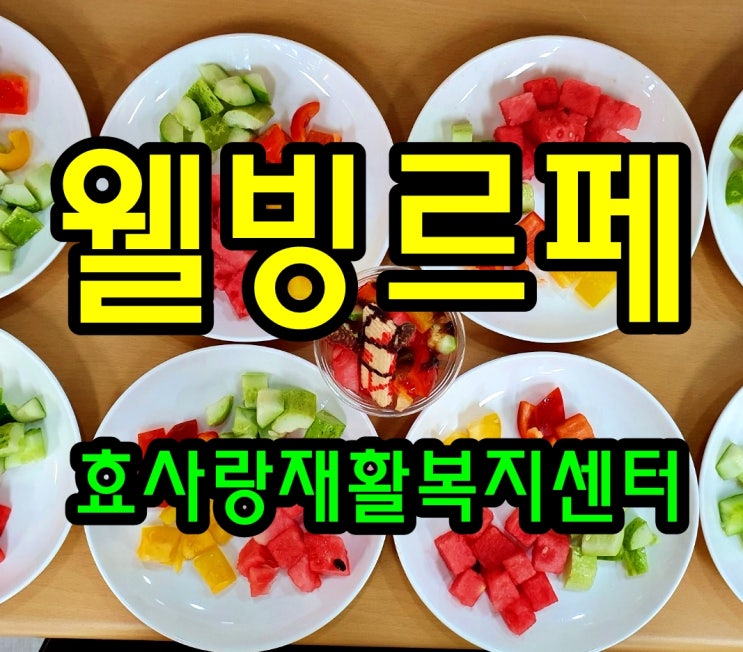  동탄 화성 병점 주간보호 센터/방문요양/효사랑재활복지센터/웰빙 파르페 만들기