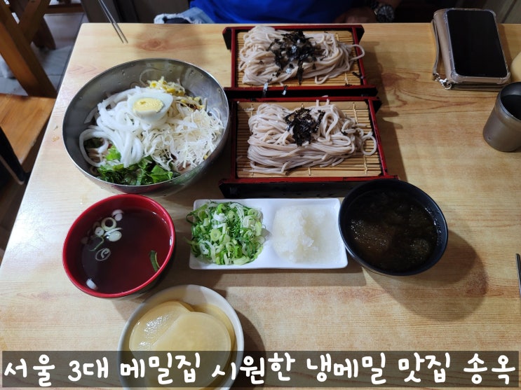 서울 시청역/ 남대문 맛집/ 서울 3대 메밀집 송옥 북창동 점심 맛집 메밀소바와 비빔국수 서울 시청역/ 남대문 맛집/ 서울 3대 메밀집 송옥 북창동 점심 맛집 메밀소바와 비빔국수