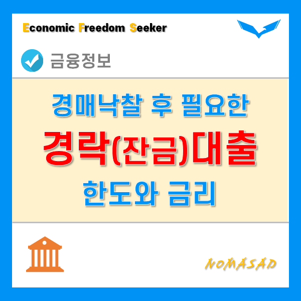 경락대출 한도와 금리를 알아보자! 경락대출 한도와 금리를 알아보자!