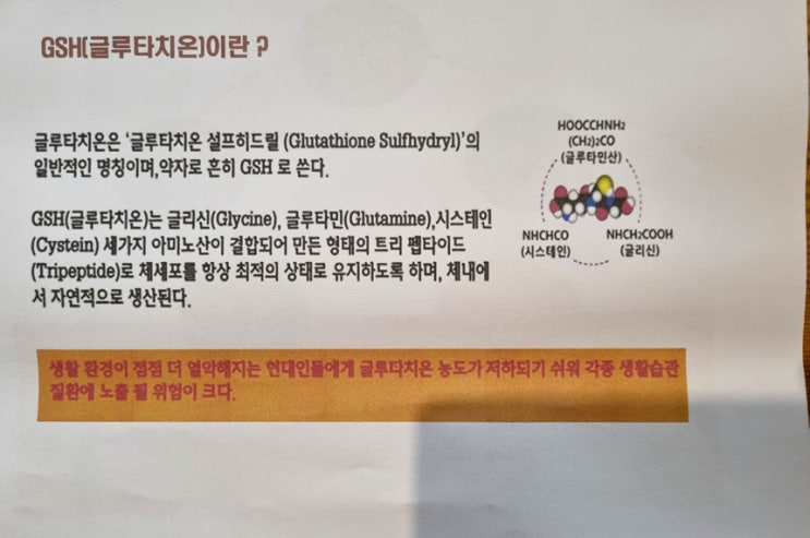  바이온에서 내놓은 신제품 원료 글루타티온에 대해
