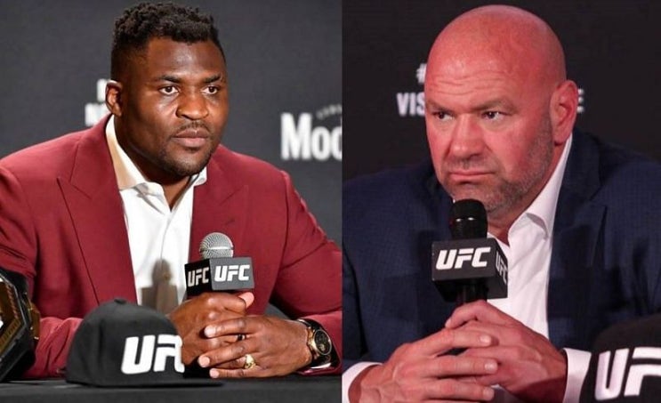 프란시스 은가누 데이나 화이트에 분노: 타이틀 통합이라고? UFC 벨트는 하나다 프란시스 은가누 데이나 화이트에 분노: 타이틀 통합이라고? UFC 벨트는 하나다