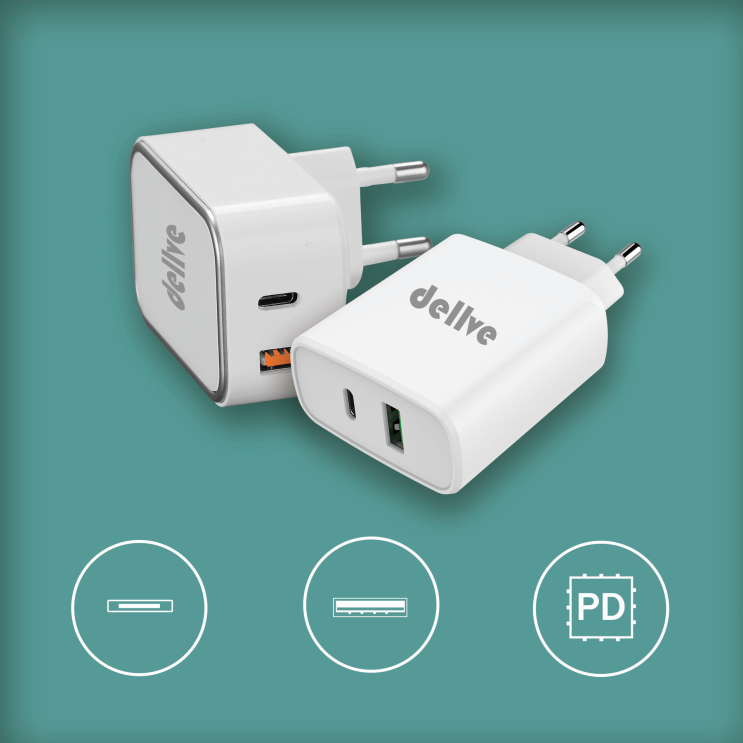잘팔리는 델브 USB-C PD 충전 퀵차지 3.0 듀얼 초고속 충전기 2포트 18W 36W, 999개 ···