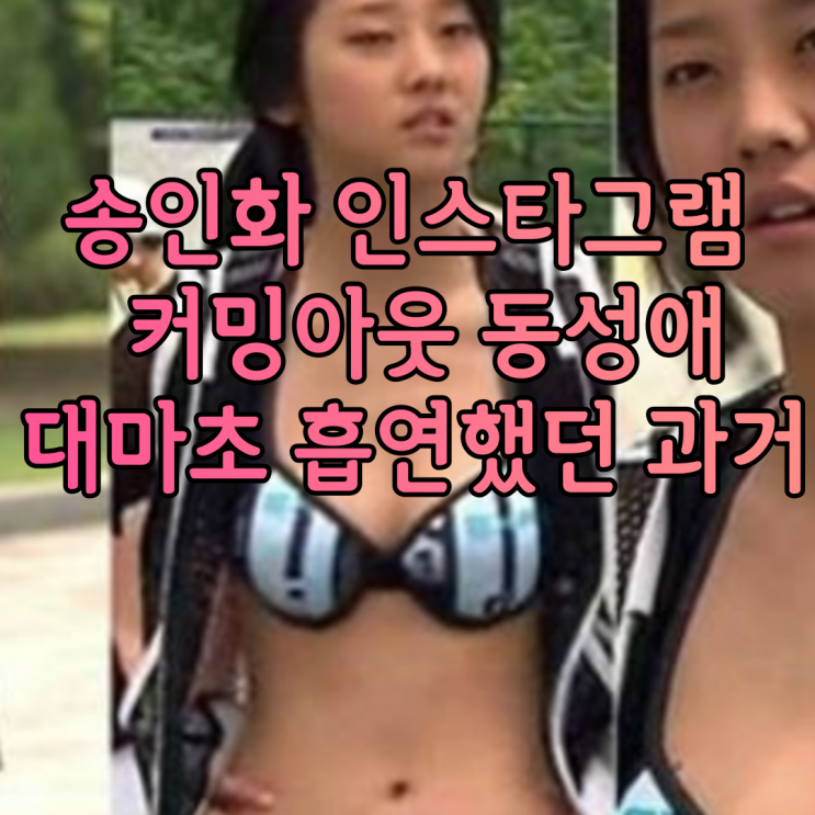 송인화 인스타그램 아이디 커밍아웃 동성애 대마초 흡연했던 과거 이야기까지 끌올되고 있는 이유