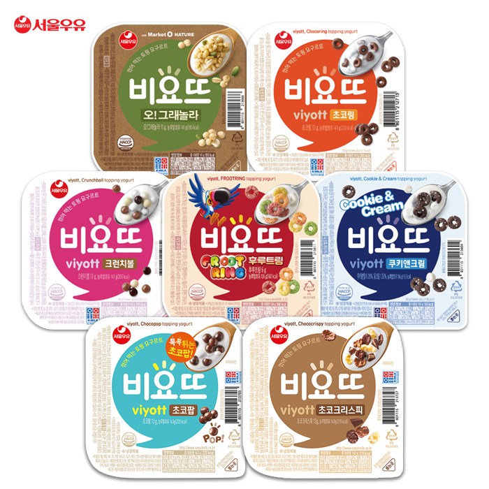 리뷰가 좋은 비요뜨 7개(초코팝1+크리스피1+초코링1+크런치볼1+쿠앤크1+후루트링1+그래놀라1) 냉장무배 좋아요 리뷰가 좋은 비요뜨 7개(초코팝1+크리스피1+초코링1+크런치볼1+쿠앤크1+후루트링1+그래놀라1) 냉장무배 좋아요