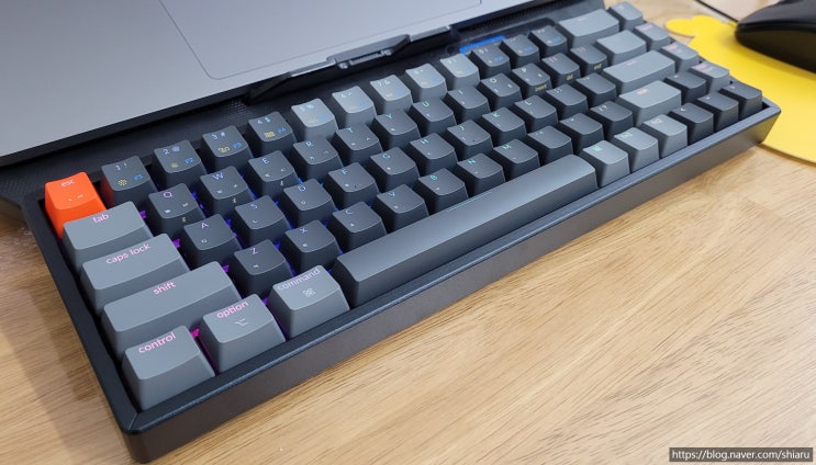블루투스 무선 애플키보드 사용후기 - 키크론 K6 Q3 68키 알루미늄 RGB 갈축. 블루투스 무선 애플키보드 사용후기 - 키크론 K6 Q3 68키 알루미늄 RGB 갈축.