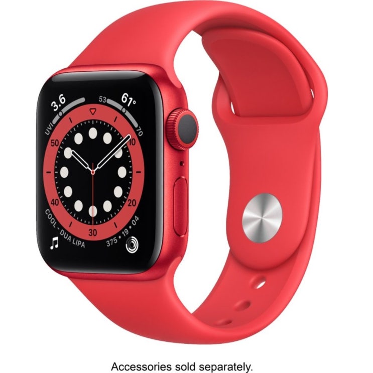 잘나가는 M00M3LLA Apple Watch Series 6 (GPS) 44mm (PRODUCT)RED Aluminum Case with (PRODUCT)RED Sport Ban