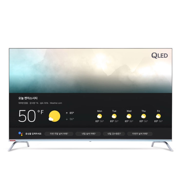 리뷰가 좋은 더함 50인치 안드로이드 스마트 TV 퀀텀닷 U501QLED, 택배배송(자가설치) ···