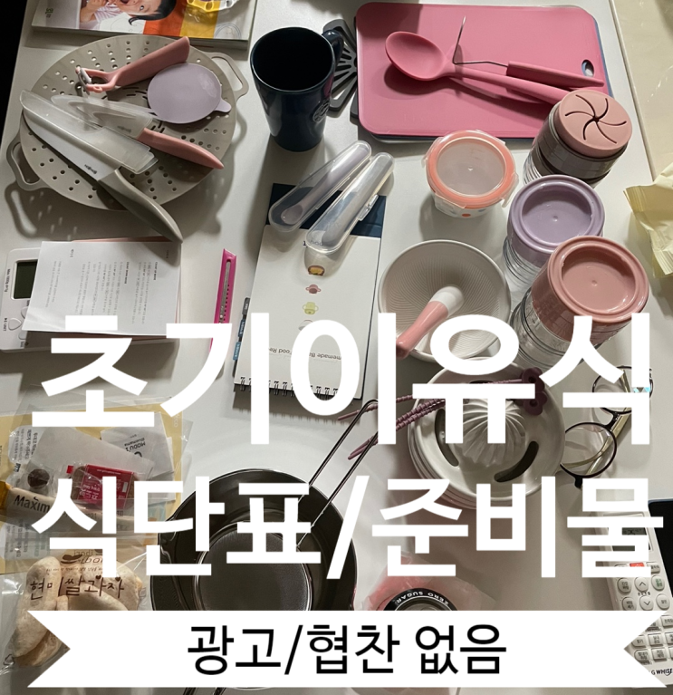  [육아일기] 초기 이유식 식단표 공유 및 준비물 내돈내산 후기 광고없음!