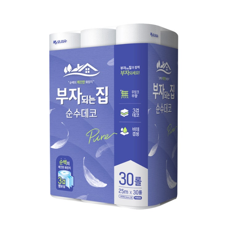 많이 팔린 부자되는집 순수 데코 30롤 화장지, 3팩 좋아요 많이 팔린 부자되는집 순수 데코 30롤 화장지, 3팩 좋아요
