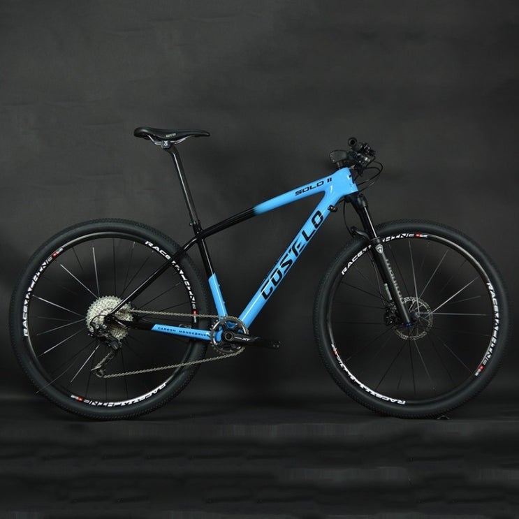 잘나가는 1X11 Speed XT Manituo M30 Fork Costelo SOLO 2 Mountain Mtb 자전거 자전거 29er 스루 액슬 카본 프레임, 푸른, 29e