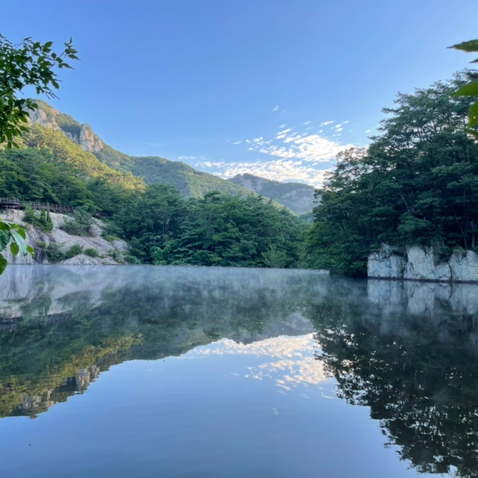  부안 직소폭포 뜻밖에 만난  내변산 직소보 물안개 풍경 ㅡ