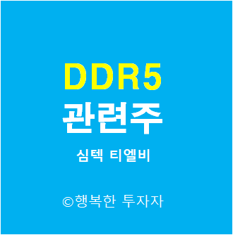  DDR5 관련주 - 심텍, 티엘비, 엑시콘