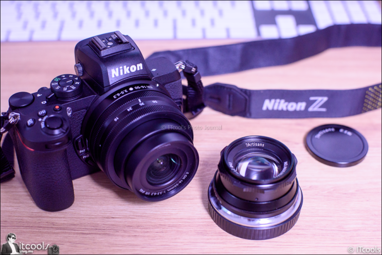  니콘 미러리스 z 마운트 단렌즈 7장인  z35mm f/1.2 수동렌즈 vs z16-50mm vr 번들 줌렌즈