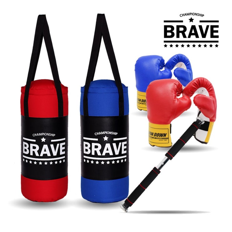 인기 급상승인 BRAVE 미니샌드백 A세트(샌드백+글러브+철봉), 샌드백블루+철봉+글러브 블루(소) 좋아요