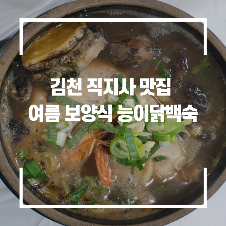 김천 직지사 가는 길 소나무 숲속 능이 닭백숙 맛집