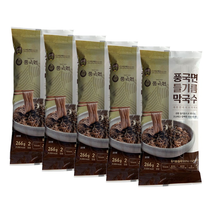 잘나가는 CJ 즐거운동행 풍국면 들기름 막국수 266g x5봉, 없음 ···