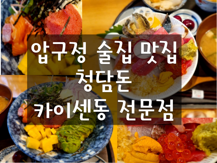 압구정 청담돈 카이센동 전문점, 압구정 술집 맛집(도산공원 근처 청담 술집 맛집)